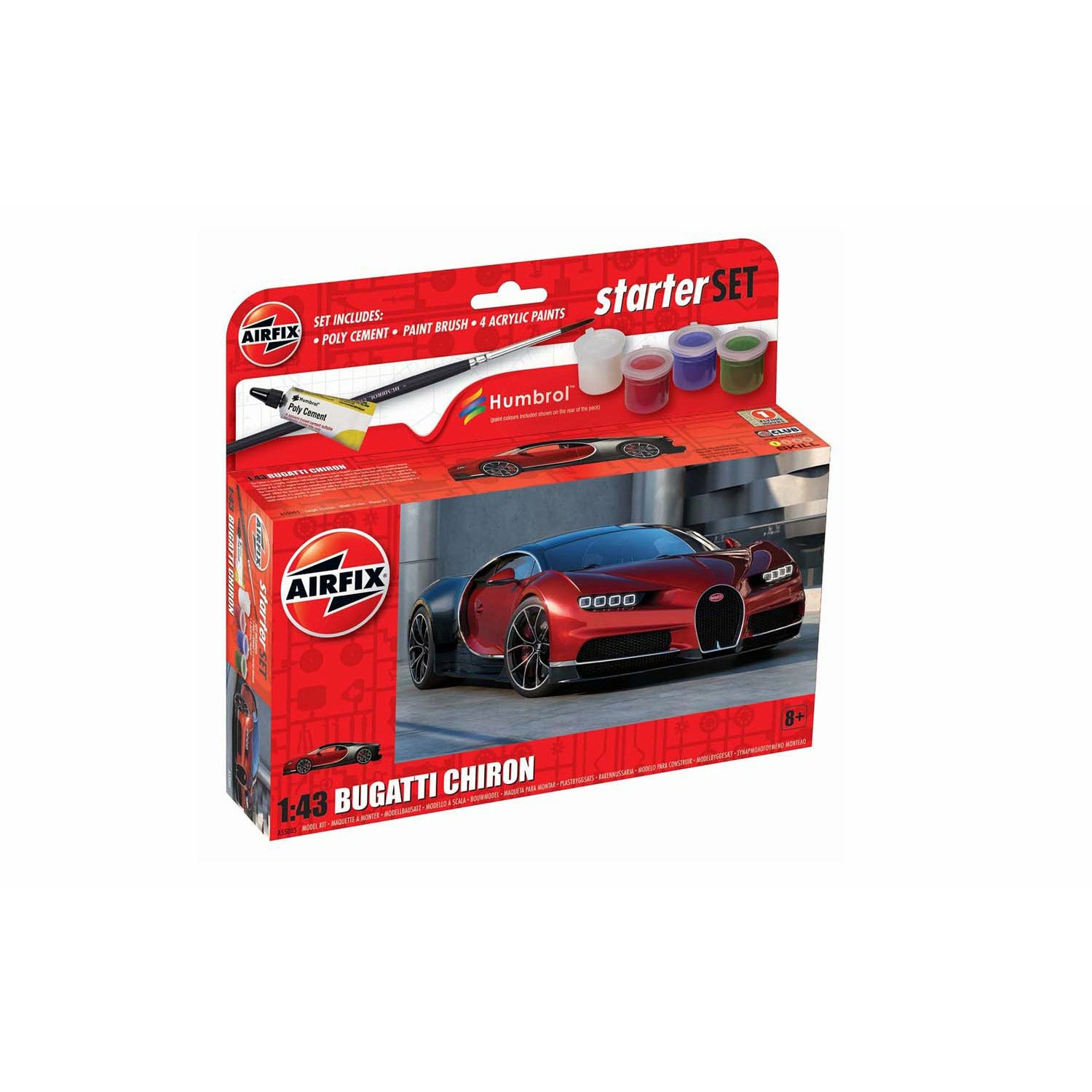 AIRFIX 1/43 Starter Set Bugatti Chiron