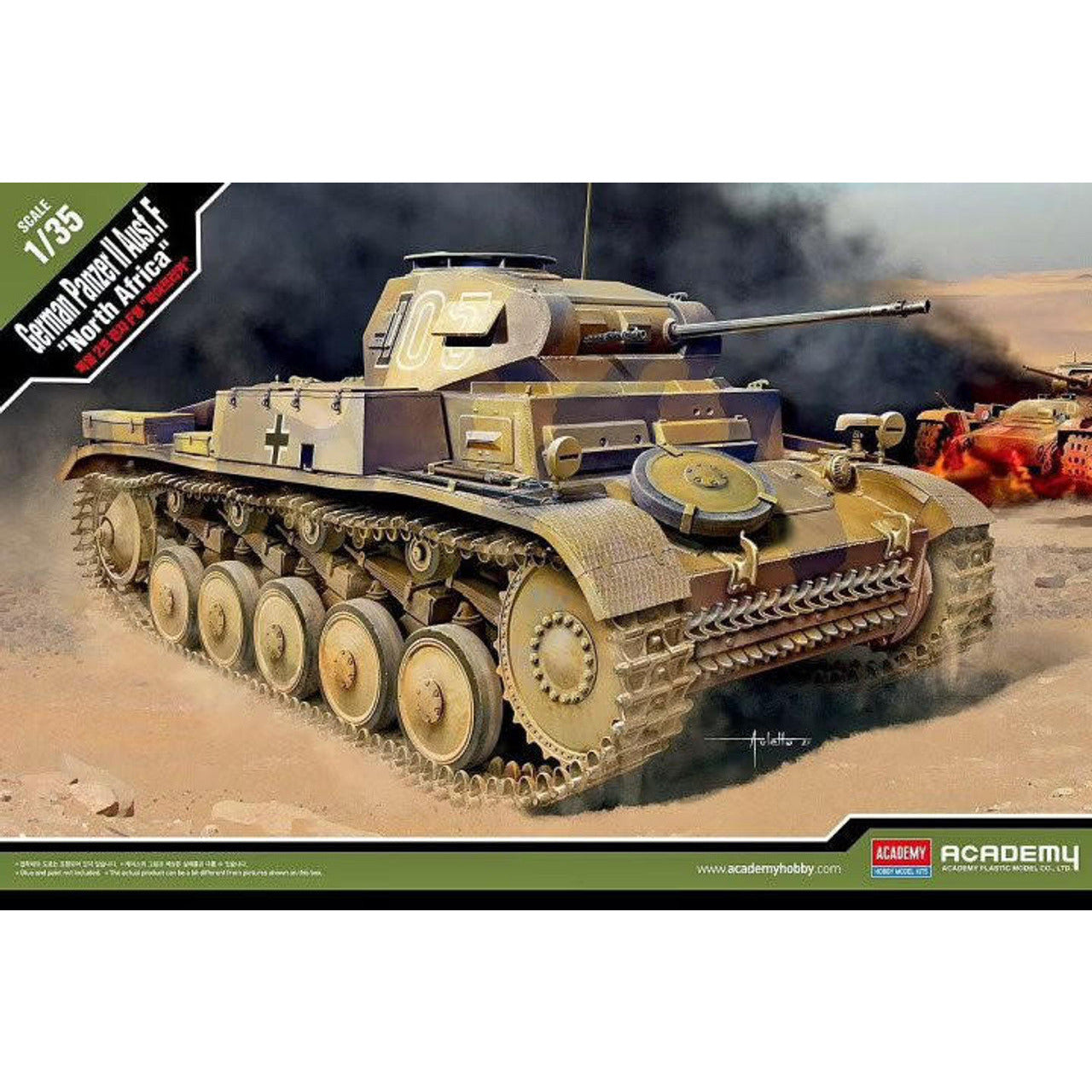 ACADEMY 1/35 German Panzer II Ausf.F "North Africa"