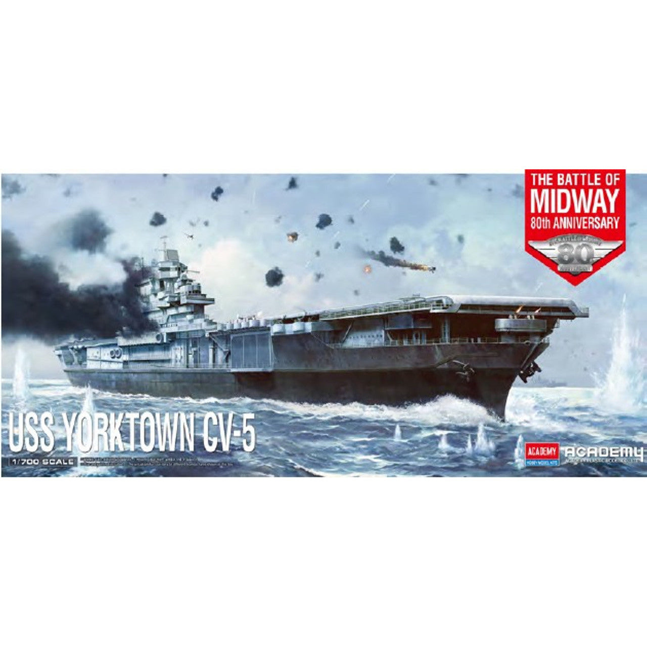 ACADEMY 1/700 USS Yorktown CV-5 "Battle of Midway"