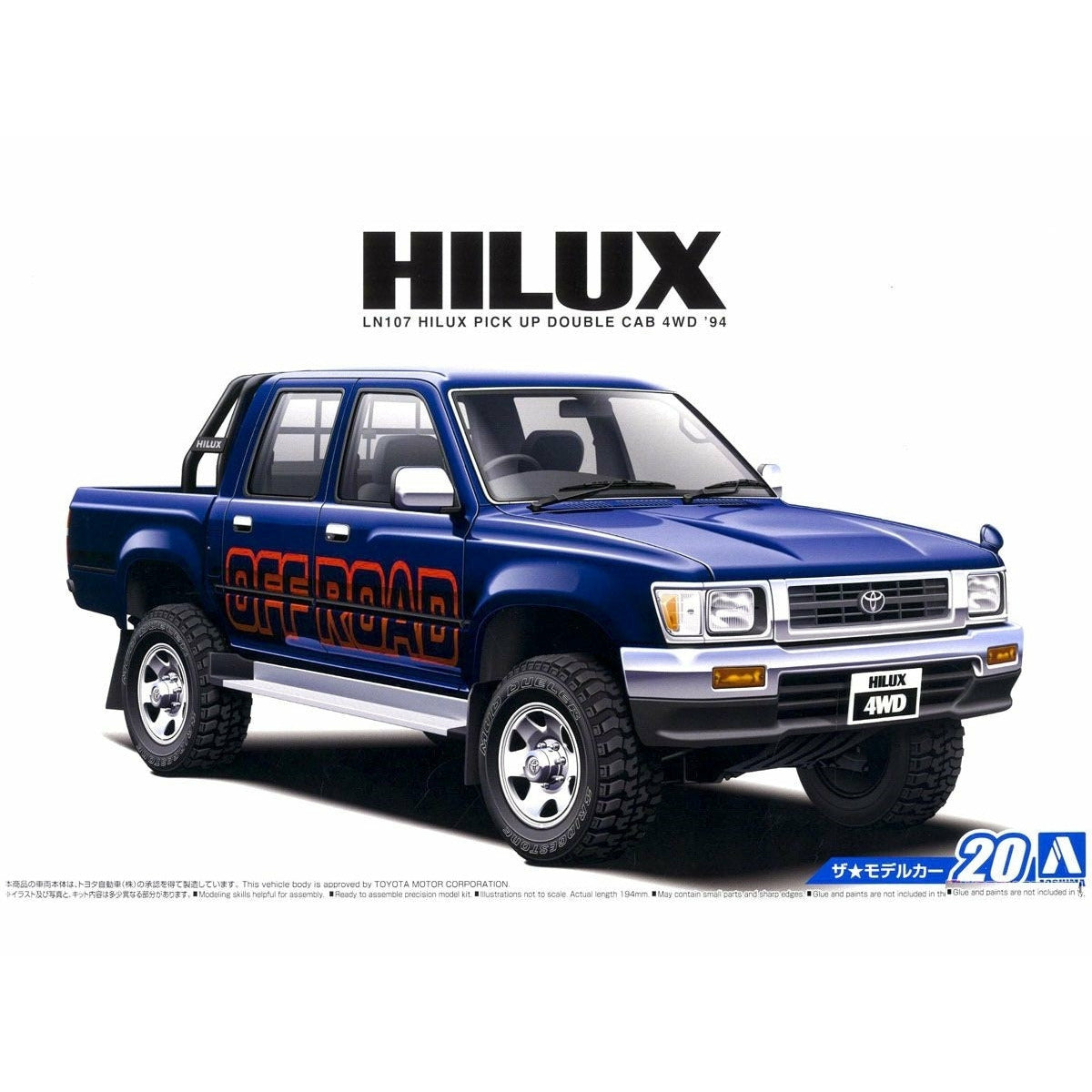 AOSHIMA TOYOTA LN107 HILUX 
PICK UP DOUBLE CAB 4WD 
'94