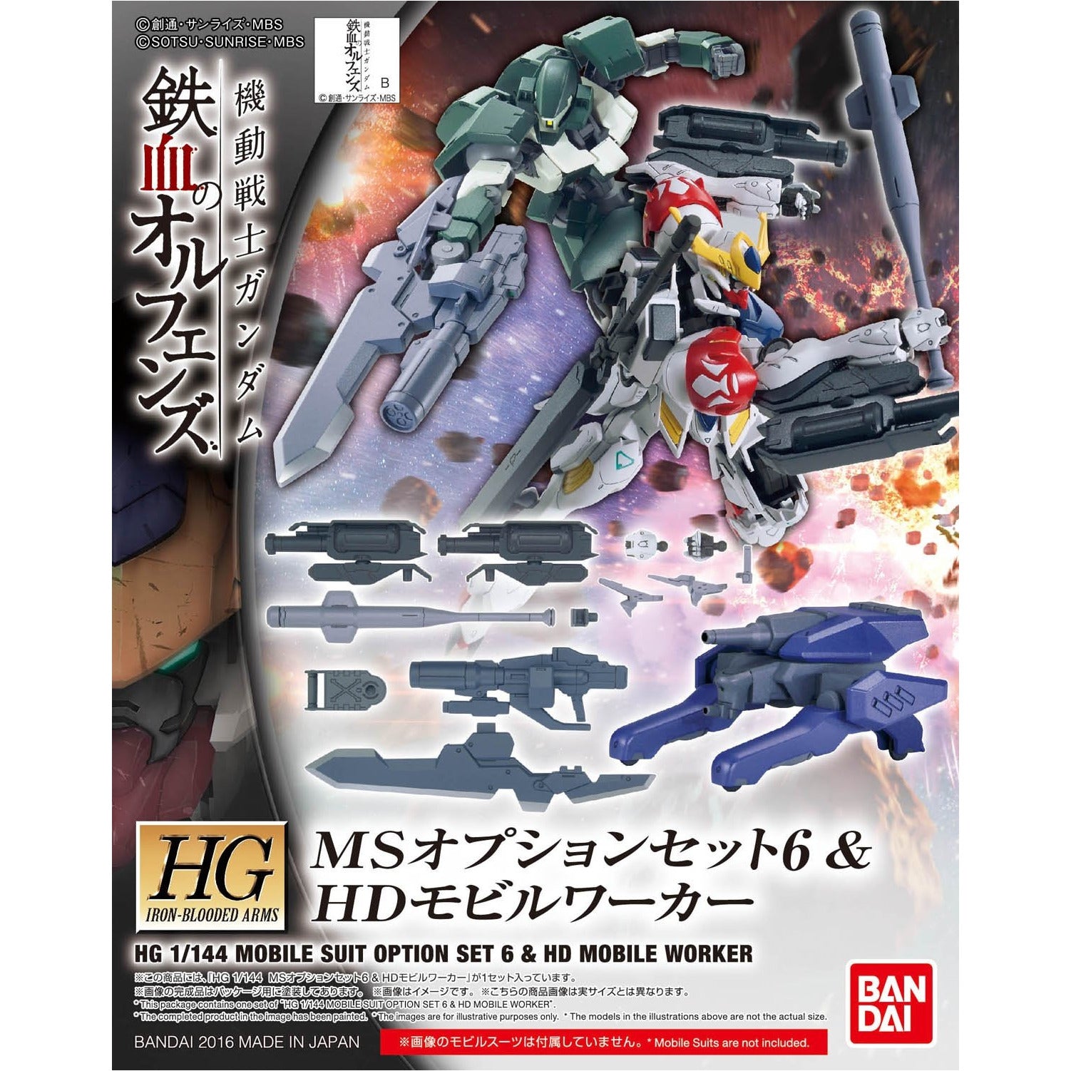 BANDAI 1/144 HG MS Option Set 6 & HD Mobile Worker