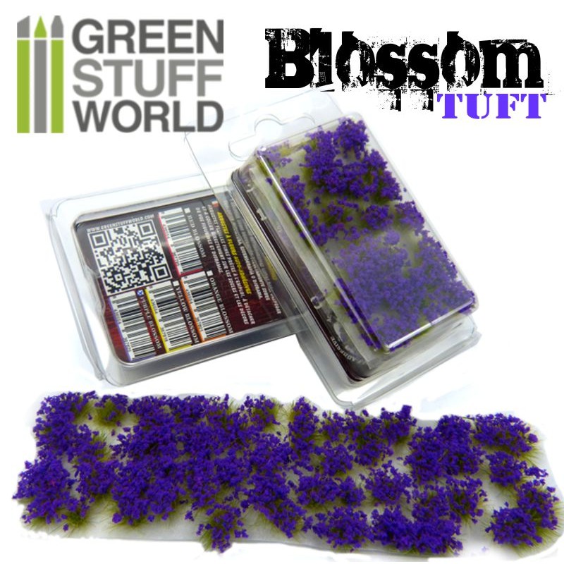 GREEN STUFF WORLD Blossom Tufts - 6mm Self-Adhesive - Purple