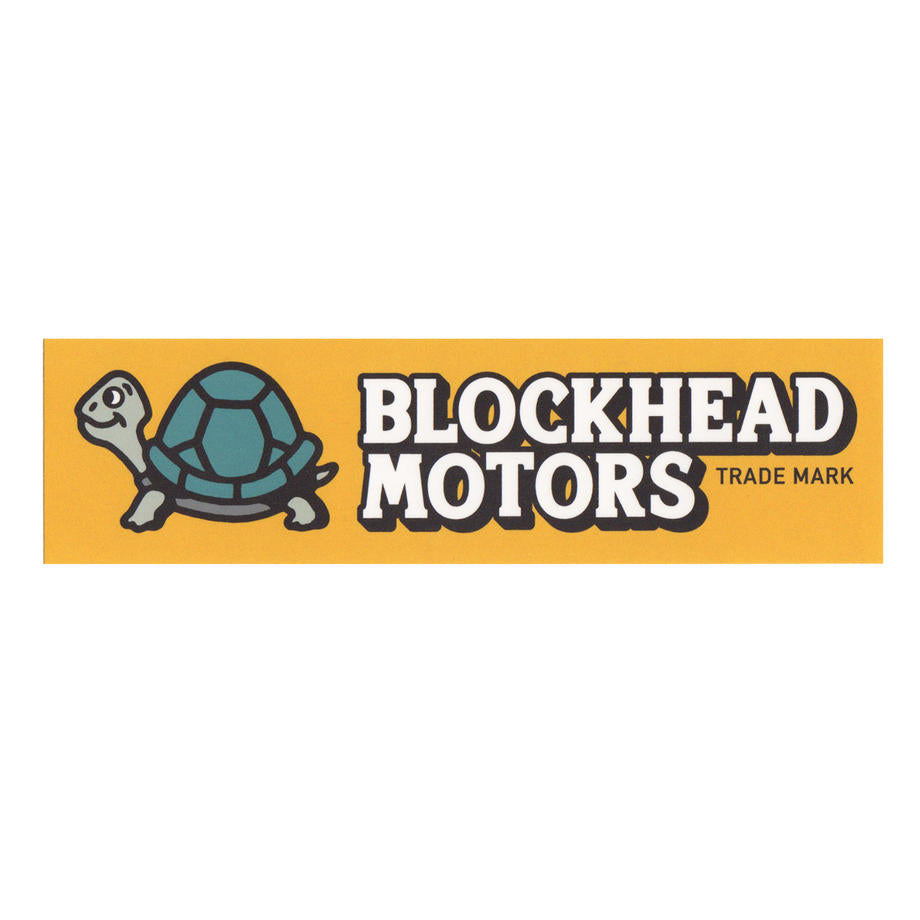 BLOCKHEAD MOTORS Logo Sticker Landscape Style