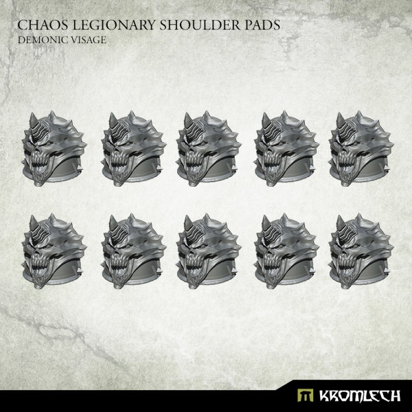 KROMLECH Chaos Legionary Shoulder Pads: Demon Visage (10)