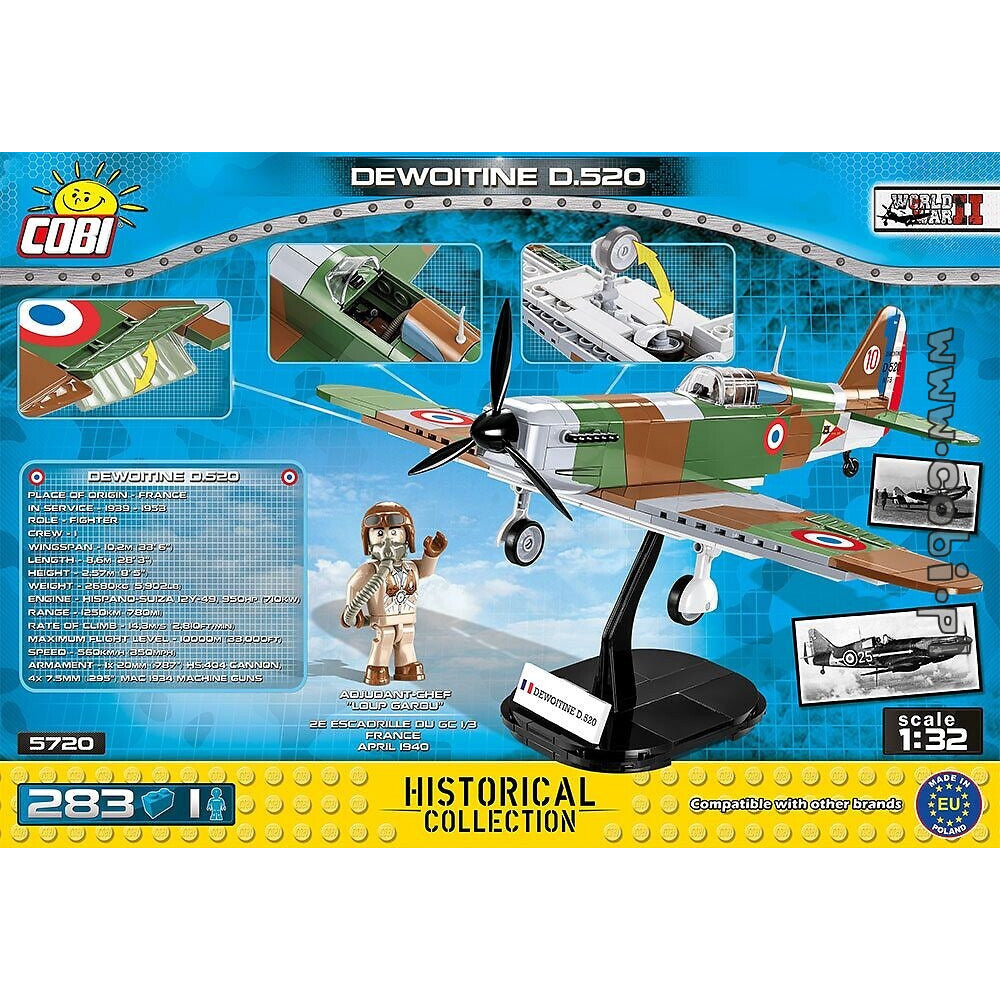 COBI World War II - Dewoitine D.520 (283 Pieces)