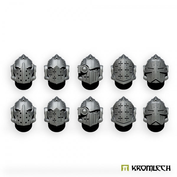 KROMLECH Imperial Crusaders Helmet Heads (10)