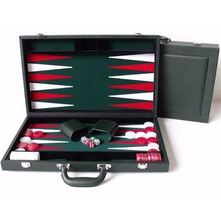 DAL ROSSI Green Backgammon 18" PU Leather