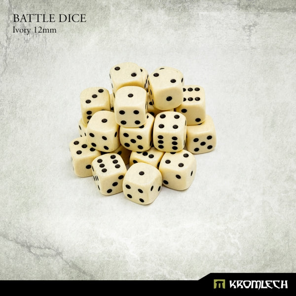 KROMLECH Battle Dice 25x Ivory 12mm