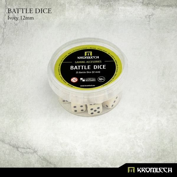 KROMLECH Battle Dice 25x Ivory 12mm