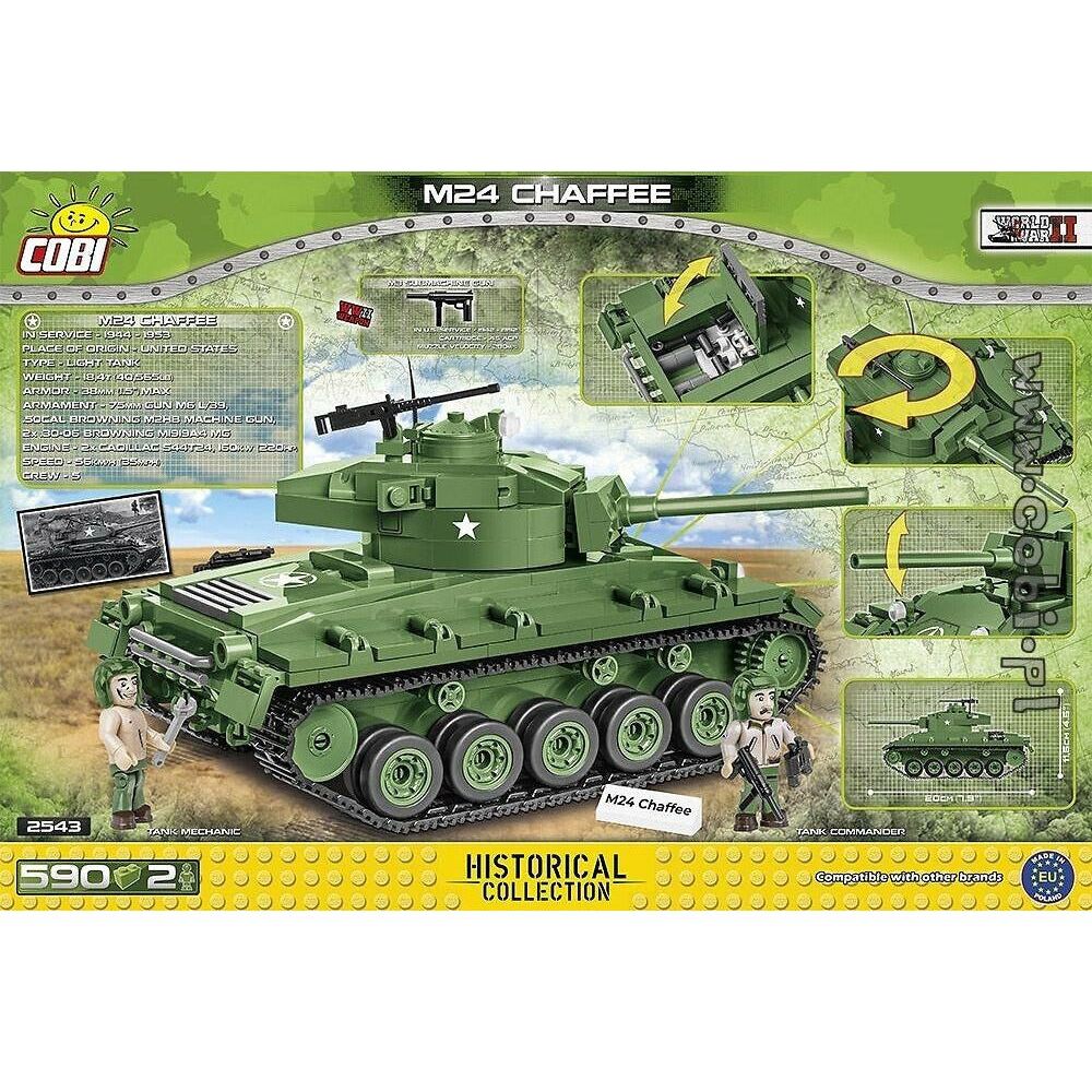 COBI World War II - M24 Chaffee Tank (590 Pieces)