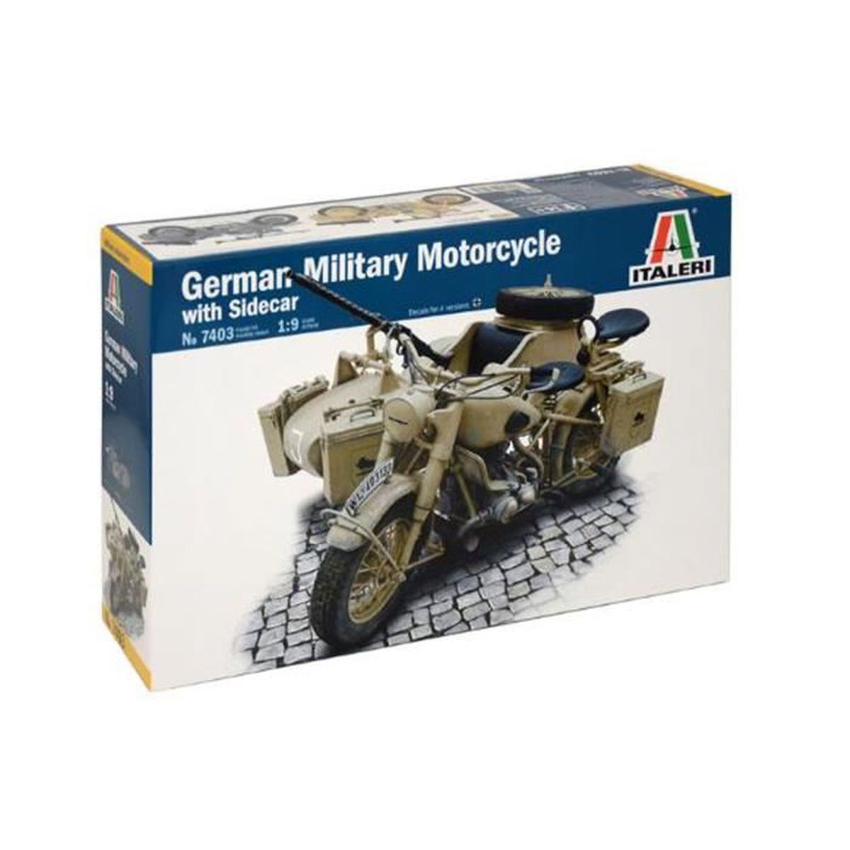 ITALERI 1/9 German Military Motorcycle with Sidecar