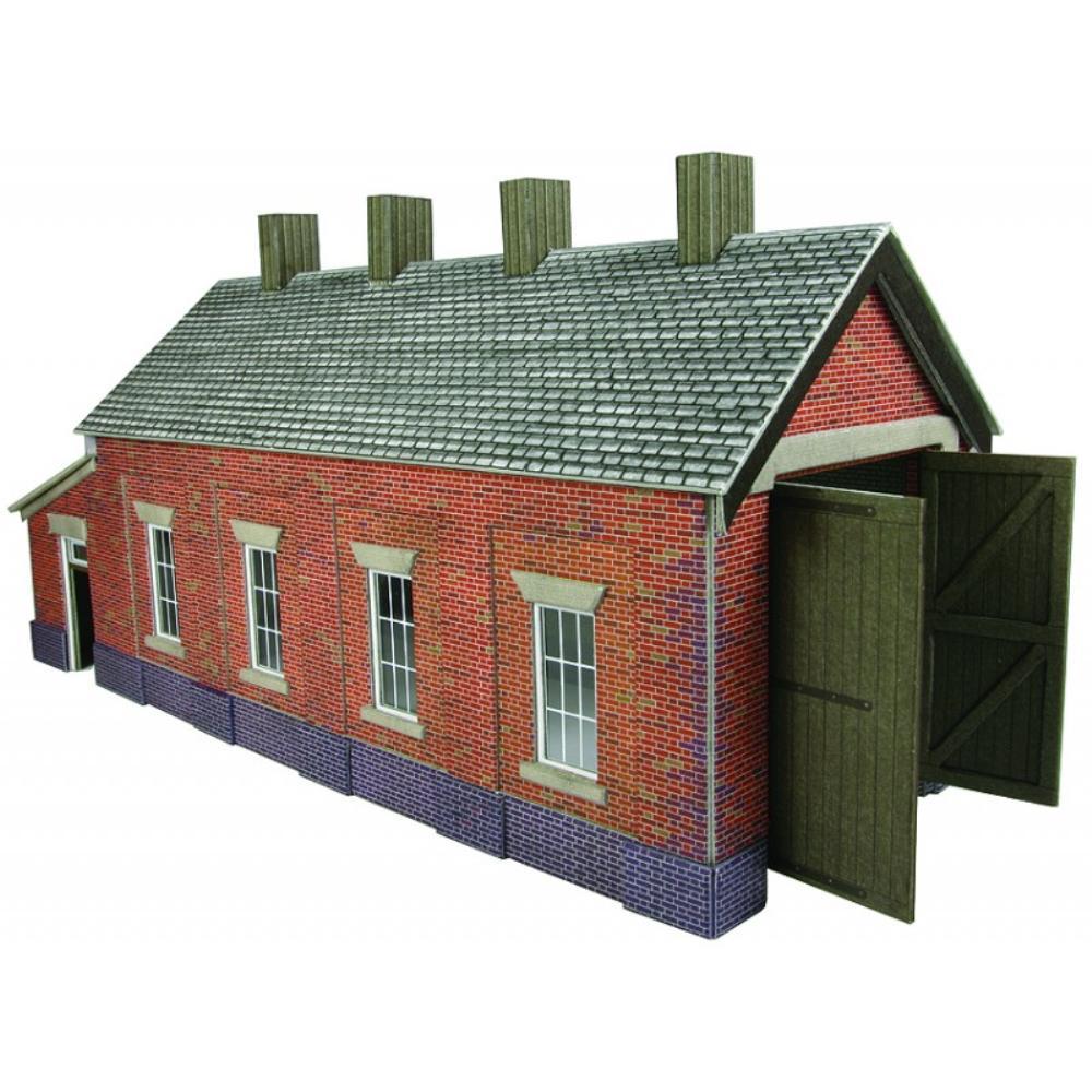 METCALFE OO/HO Single Track Red Brick Engine Shed