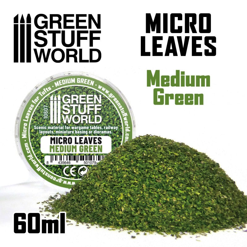 GREEN STUFF WORLD Micro Leaves - Medium Green Mix