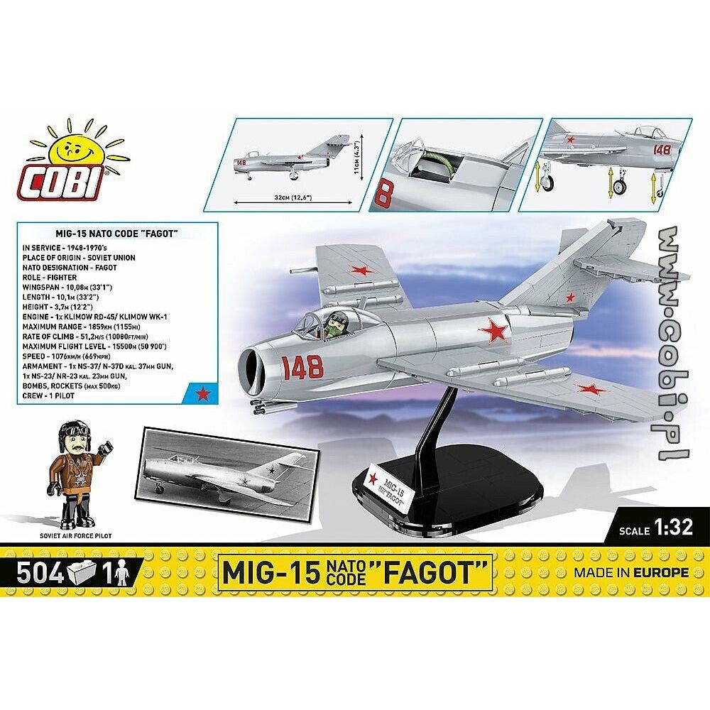 COBI Korean War - MIG-15 N.Code Fagot 504 pcs