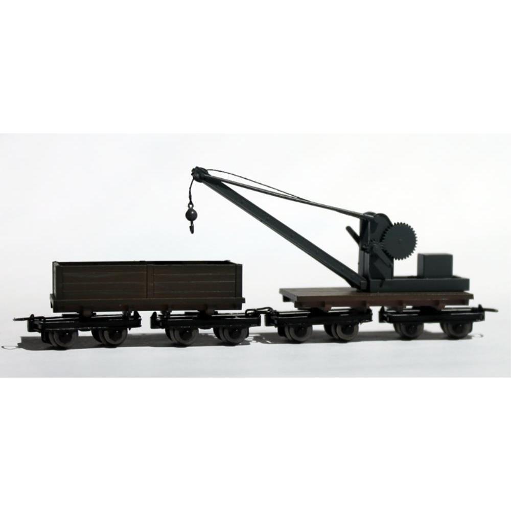 MINITRAINS OO9 Crane and Boom Car Set