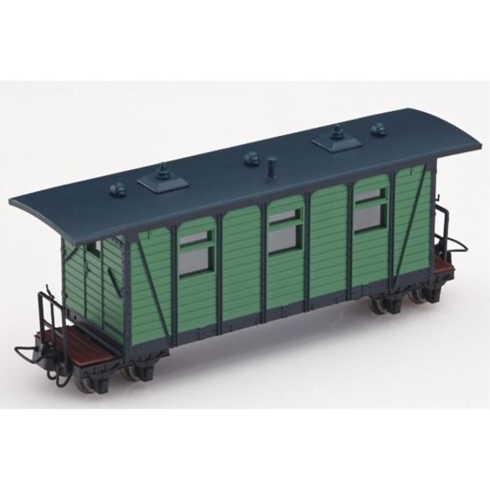 MINITRAINS OO9 German Trench Train Passenger Car Green