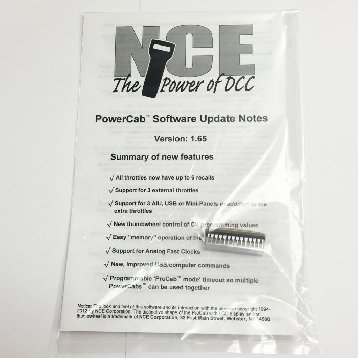 NCE 1.65B Powercab Eprom