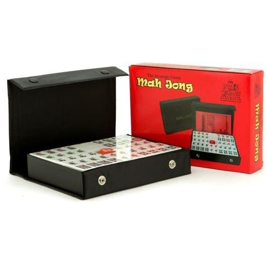 Mahjong Set Black Vinyl Case 22cm