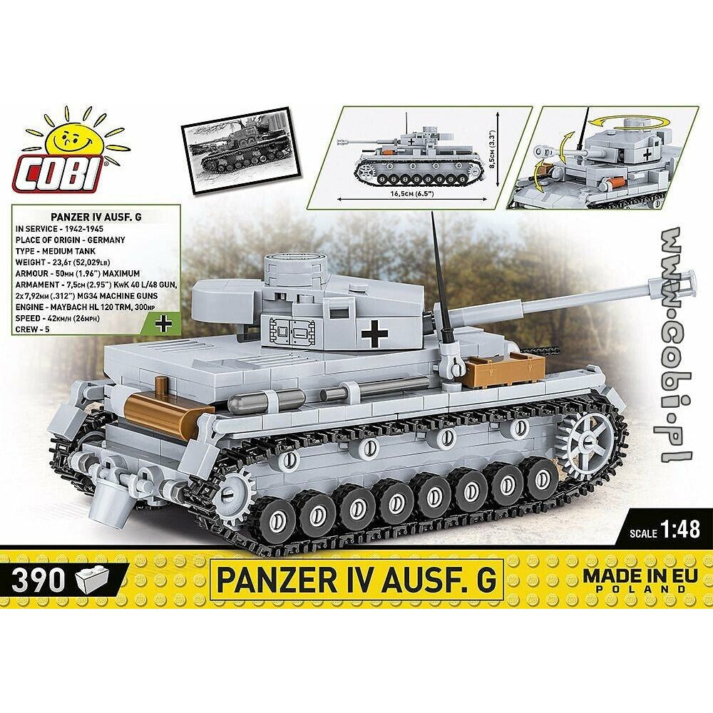 COBI WWII - Panzer IV Ausf.G 390 pcs