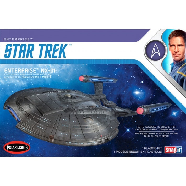 POLAR LIGHTS 1/1000 Star Trek NX-01 Enterprise (Snap)