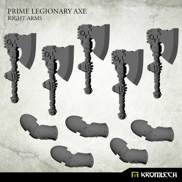 KROMLECH Prime Legionaries CCW Arms: Axes [Right] (5)