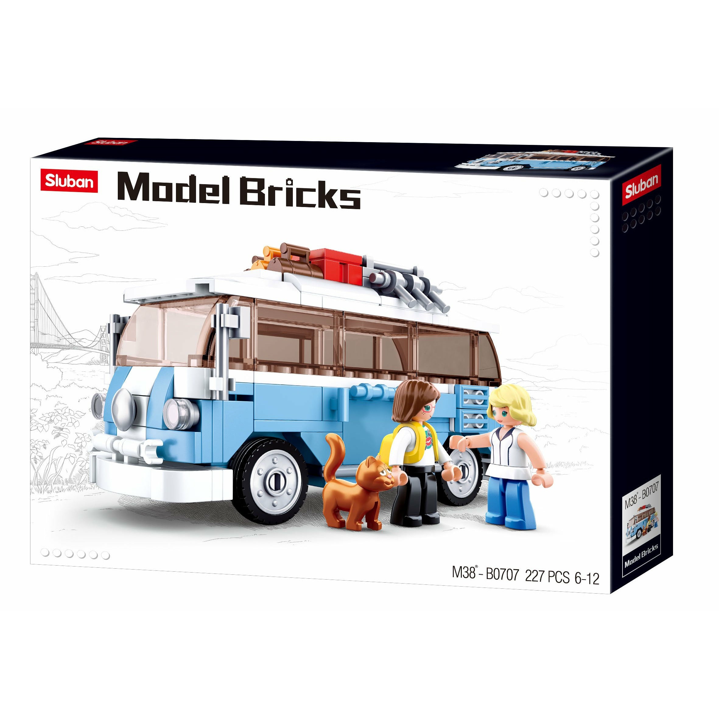 SLUBAN Model Bricks Campervan 233pcs