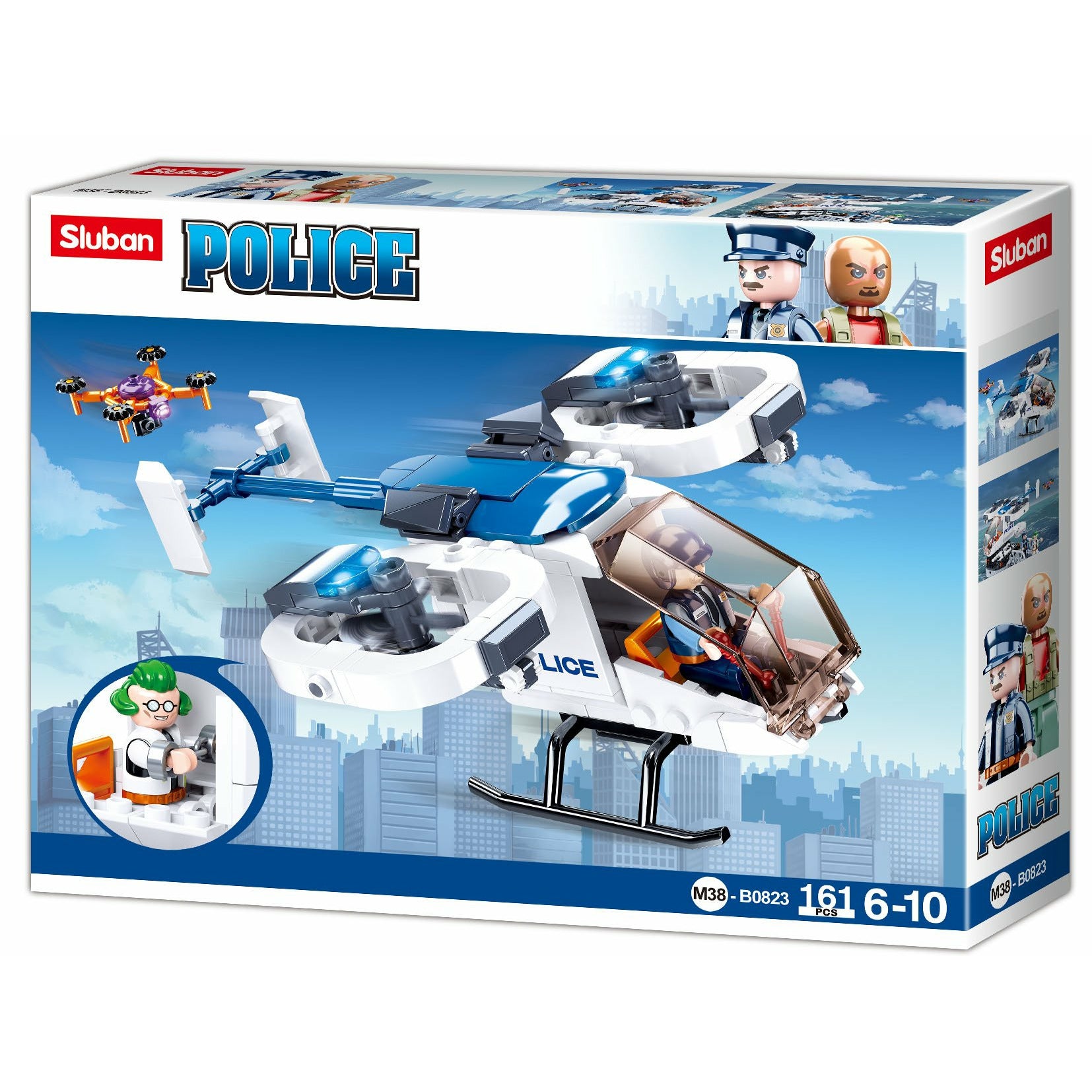 SLUBAN Police Helicopter 161pcs