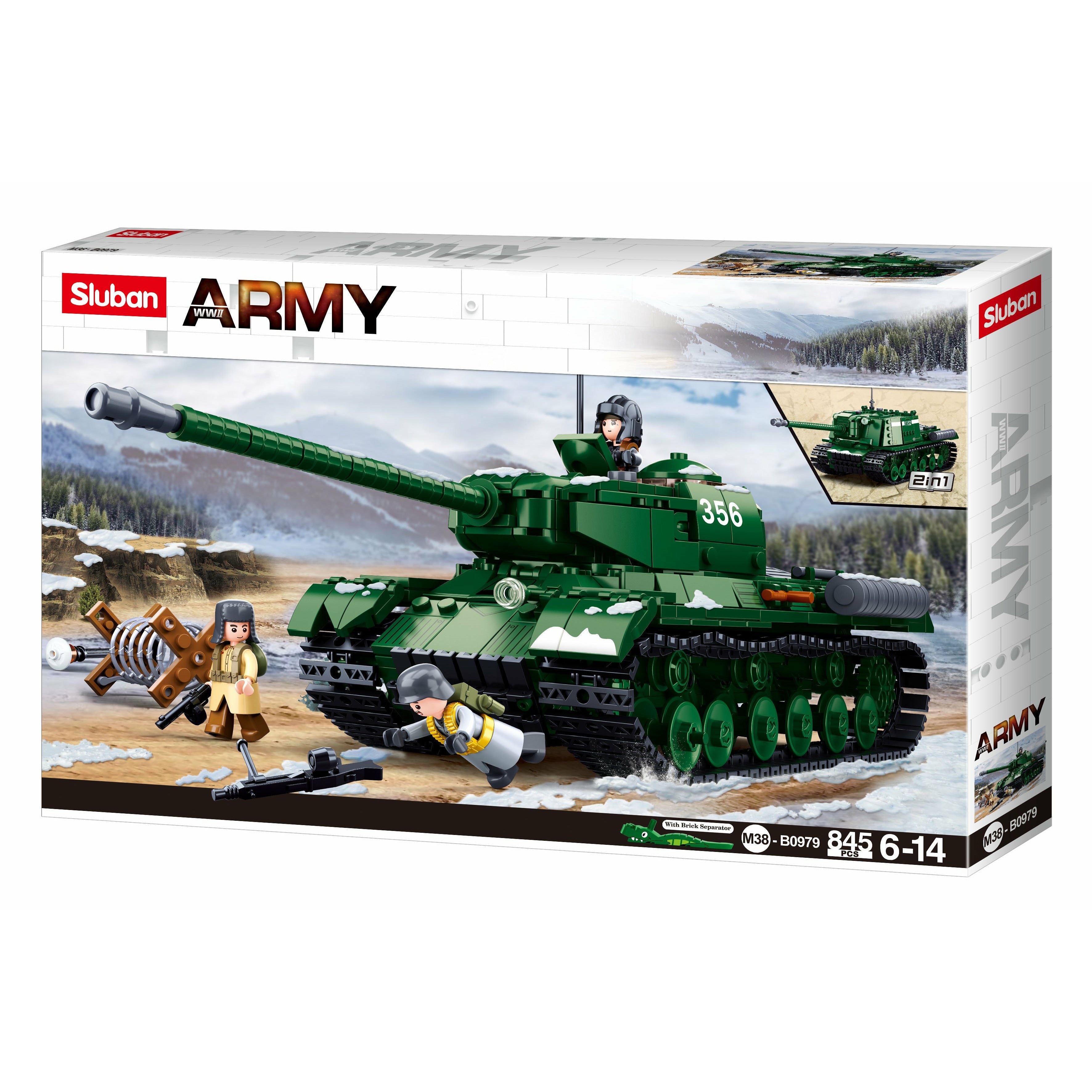 SLUBAN Army Battle of Budapest - IS2 Heavy Tank 845pcs