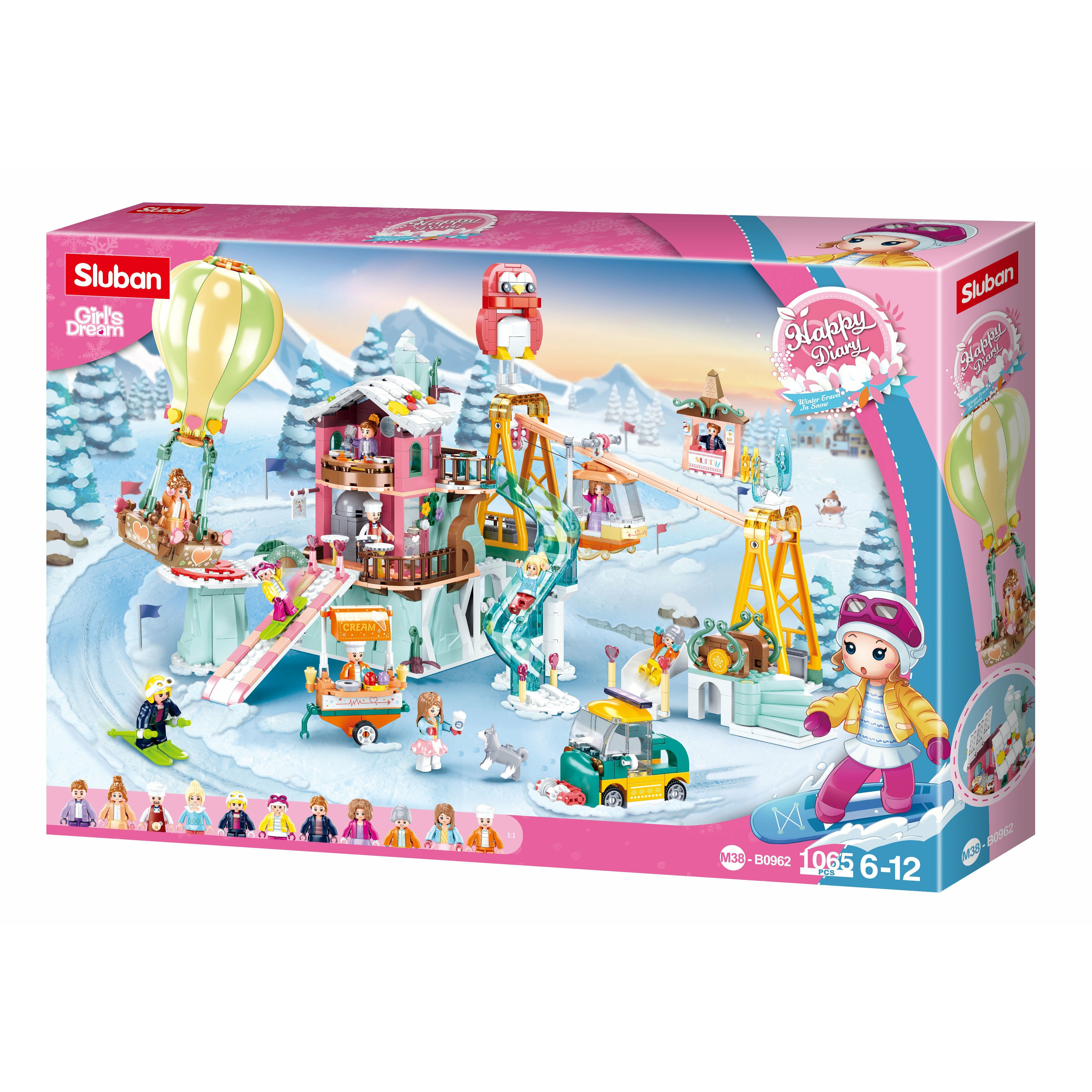 SLUBAN Girl's Dream Winter Ski Field 1065pcs