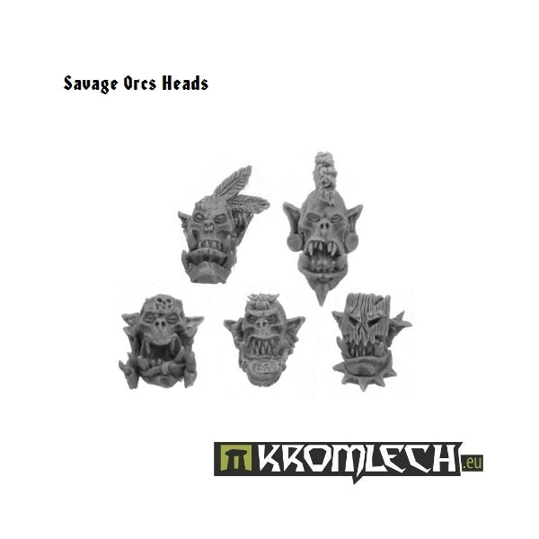 KROMLECH Savage Orcs Heads (10)