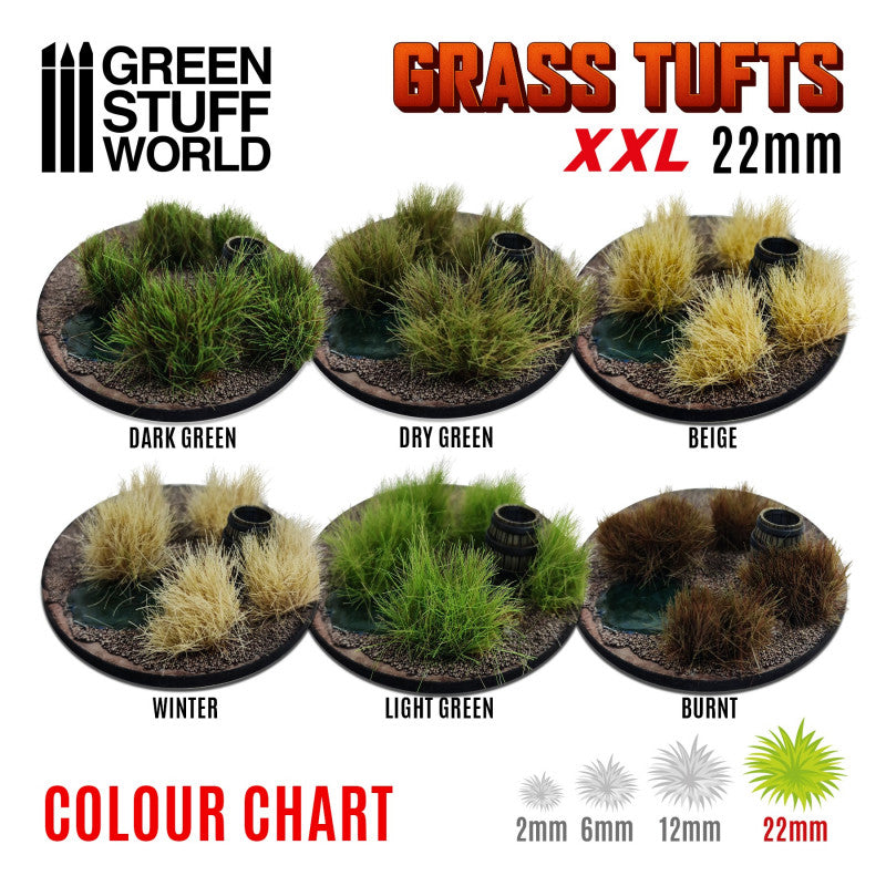 GREEN STUFF WORLD Grass Tufts XXL - 22mm Self-Adhesive - Light Green