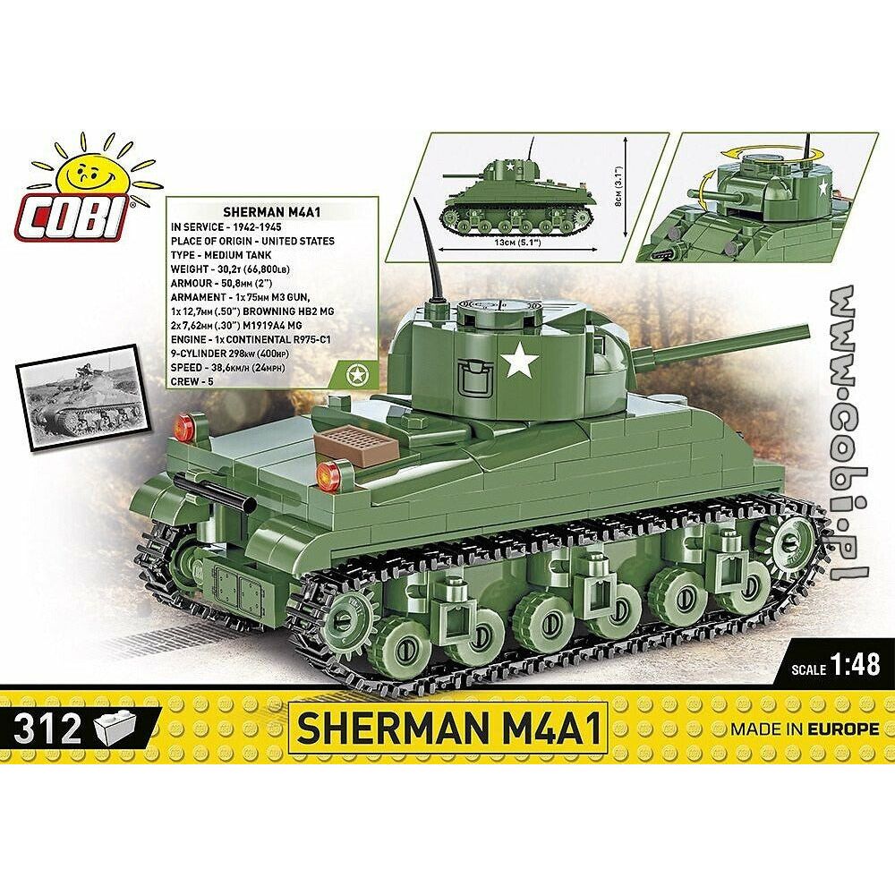 COBI WWII - Sherman M4A1 312 pcs