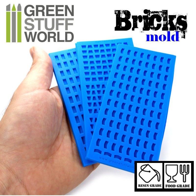 GREEN STUFF WORLD Bricks Texture Silicone mold