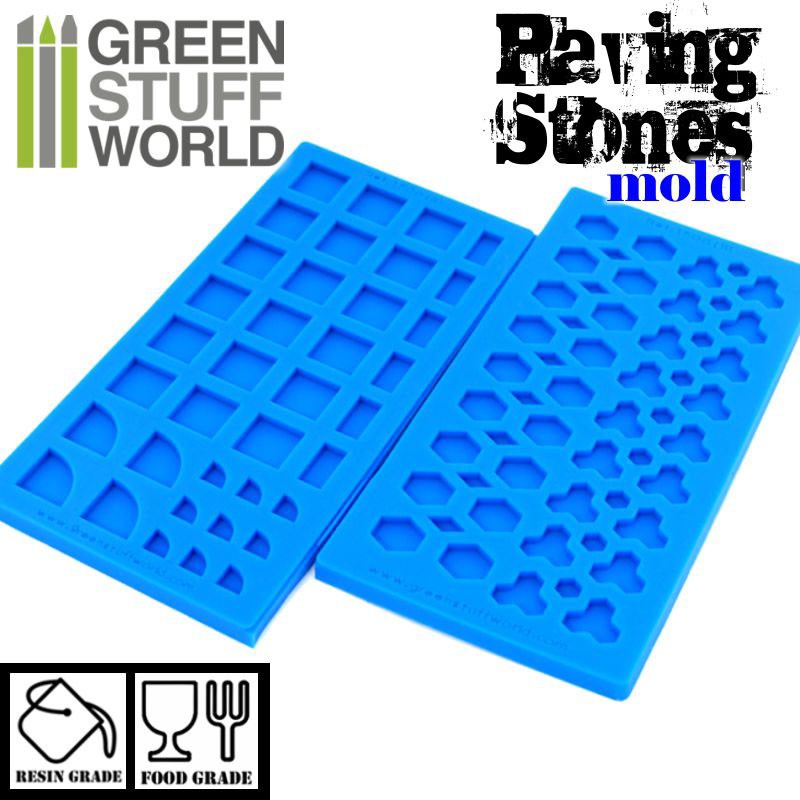 GREEN STUFF WORLD Silicone Molds - Paving Stones