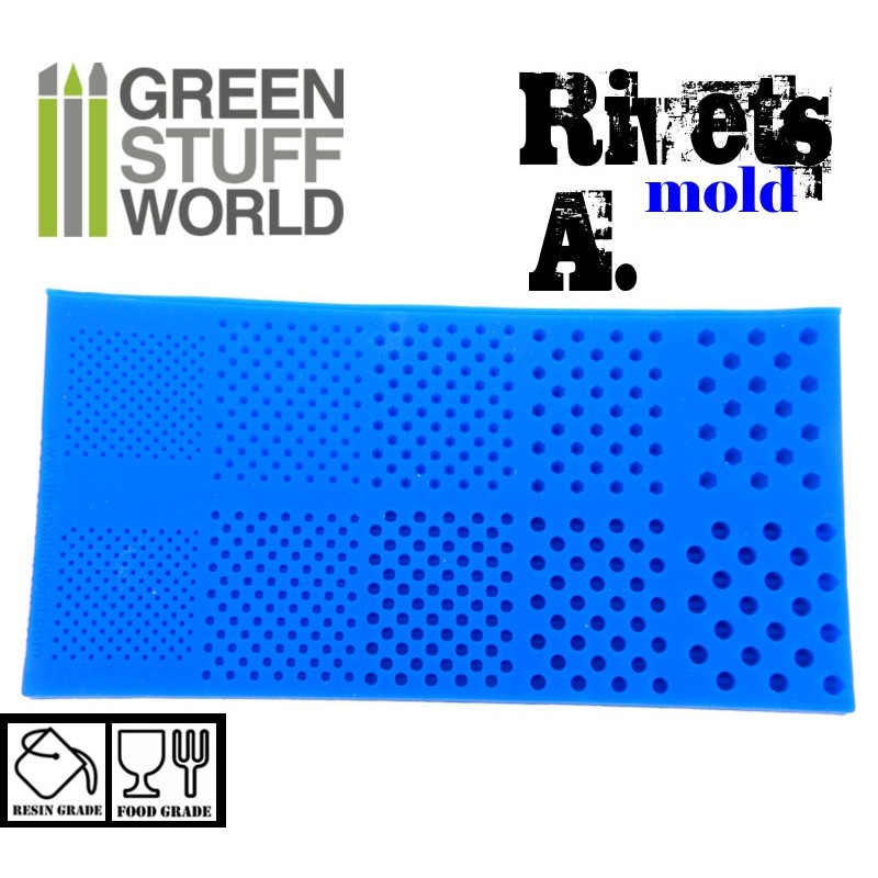 GREEN STUFF WORLD Silicone Molds - Rivets