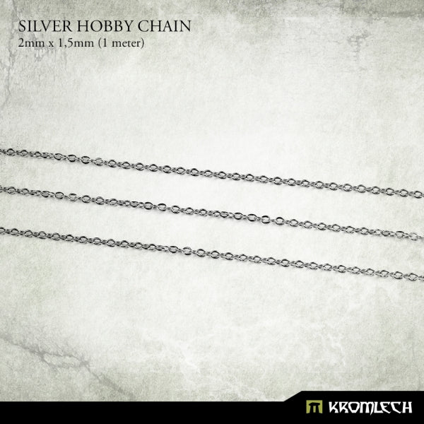 KROMLECH Silver Hobby Chain 2mm x 1.5mm (1 Metre)