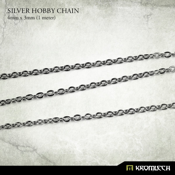 KROMLECH Silver Hobby Chain 4mm x 3mm (1 Metre)