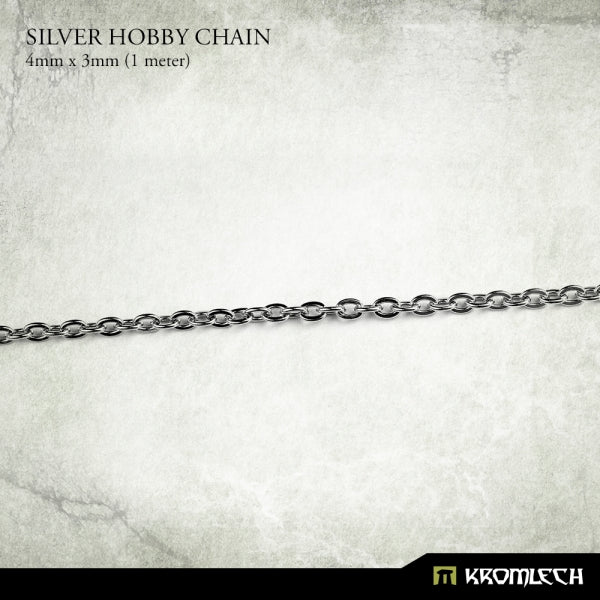 KROMLECH Silver Hobby Chain 4mm x 3mm (1 Metre)