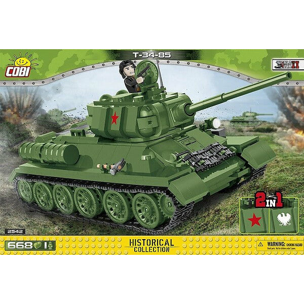 COBI World War II - T-34-85 Tank (668 Pieces)