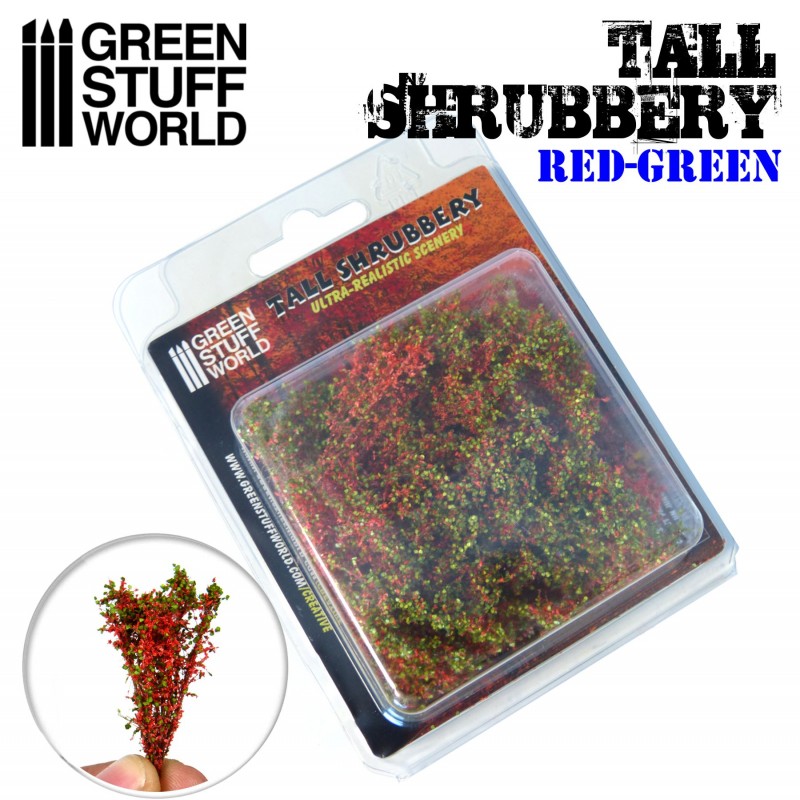 GREEN STUFF WORLD Tall Shrubbery - Red Green