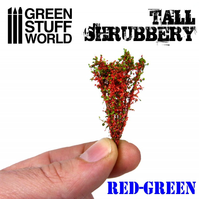 GREEN STUFF WORLD Tall Shrubbery - Red Green