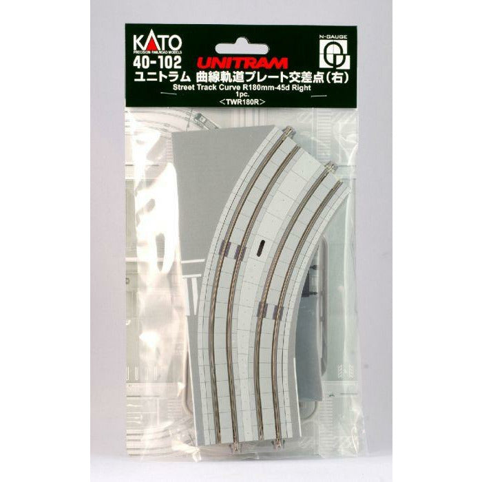 KATO N Unitram Street Track Curve R180mm-45Deg Right (1)