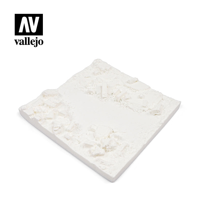 VALLEJO SC002 Scenics 14x14 Rubble Street Section Diorama Base