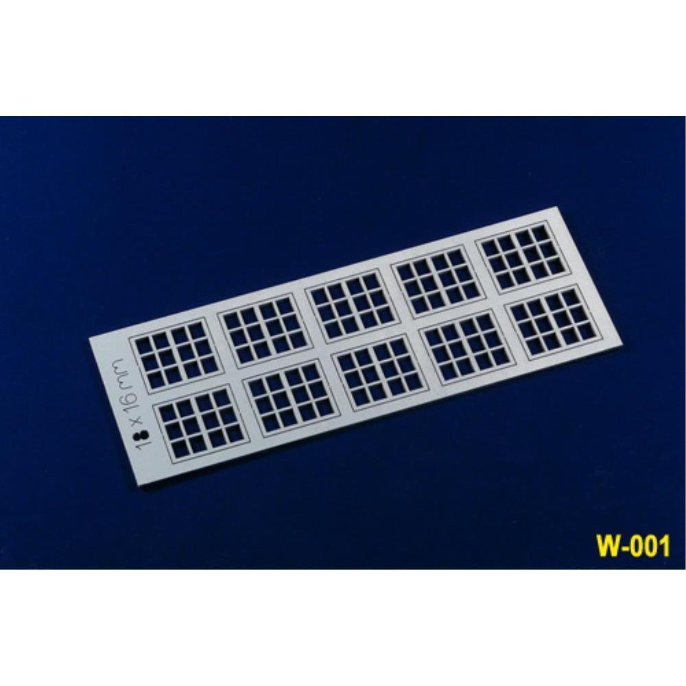 PROSES 10 pcs 18x16mm 12 Pane Laser-Cut Windows HO/OO