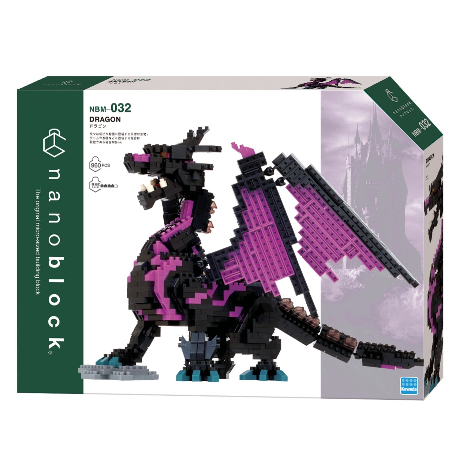 NANOBLOCK DX Dragon Purple & Black