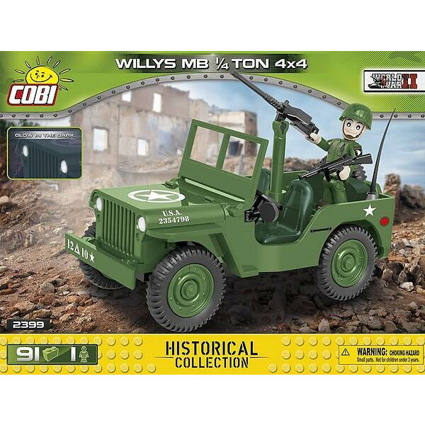 COBI World War II - Willys MB 1/4 Ton 4x4 (91 Pieces)